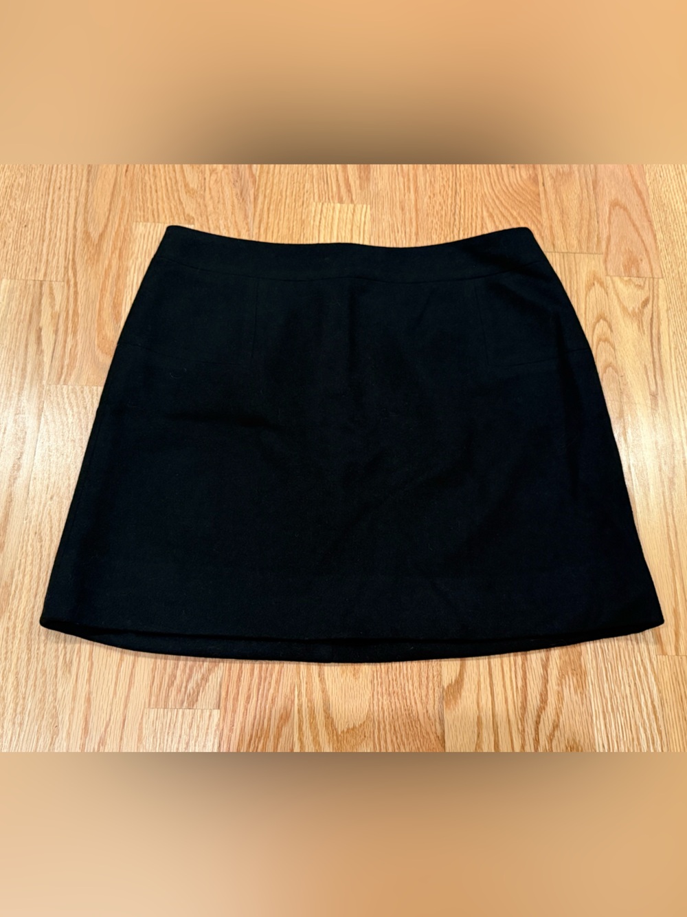 J. Crew Black Wool-blend lined Mini Skirt